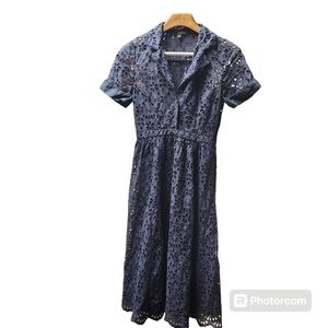 J. CREW Embroidered Midi Dress Sz. 2